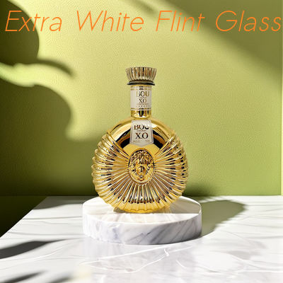 comprar Garrafa luxuosa de galvanização dourada azul Vacumm dos espírito que reveste garrafas do licor 1L online manufacture