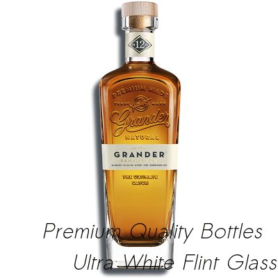 comprar 750ml    Bourbon, Rum, uísque Garrafa de vidro transparente Premium Fabricação em linha