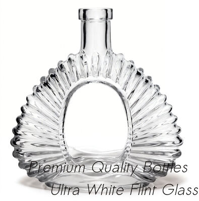 comprar Brandy ou Xo, frasco de vidro de forma oval 100 ml 500 ml com fecho de vidro de cortiça de madeira Fabricação em linha