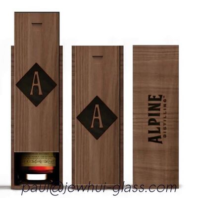 qualidade  Luxury Wooden Box Liquor Packaging Box Laser Logo Whiskey Packaging Boxes fábrica