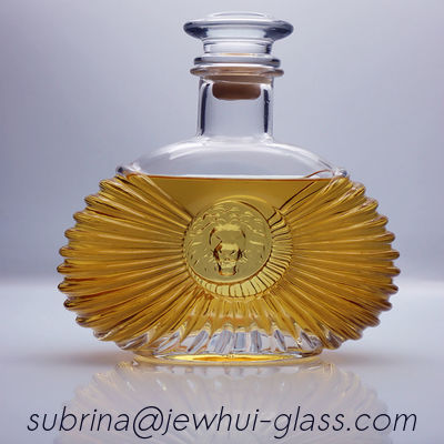 comprar Garrafa de vidro superior Flint Glass 1000ml do OEM com rolha de vidro Fabricação em linha