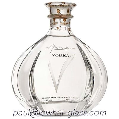 qualidade  Arman Vodka Brandy Glass Bottle Round Shaped Alcohol Bottle 1000ML fábrica