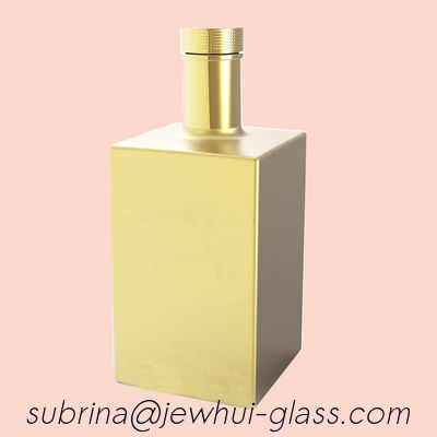 comprar folha 1050g dourada de carimbo quente de galvanização dourada da garrafa de vidro do quadrado 0.7L online manufacture
