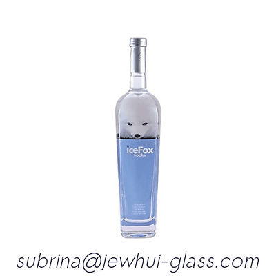comprar 18.5mm 750ml Gin Bottle ISO9001 Crystal White Glass Decal Painting online manufacture