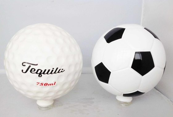 comprar Garrafa de vidro do Tequila da bola de futebol com pintura do inclinação de T Cork Screw Cap Full Coating online manufacture