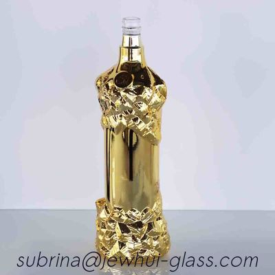 comprar Os espírito luxuosos de Bourbon da vodca engarrafam Flint Wine Bottle dourado original online manufacture