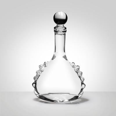 Bom preço fechamentos de 375ml Flint Cubic Glass Tequila Decanter Vinolok on-line