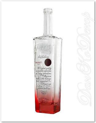 Bom preço garrafa extravagante do rum 750ml em volta da forma com a garrafa de vidro do rum da etiqueta do metal on-line