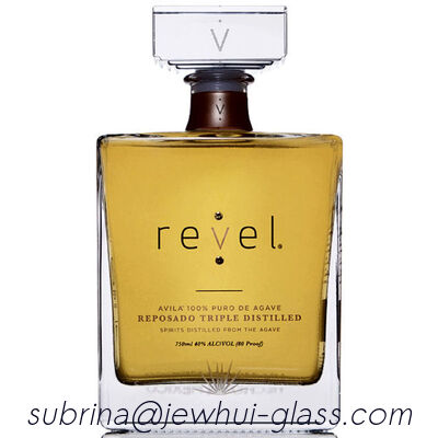 Bom preço Extra Añejo, Reposado, Tequila Prata Garrafa de Vidro, Garrafa de Vidro Super Flint com Rolhas de Vidro on-line