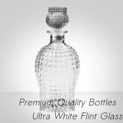 Bom preço Super Flint Diamond Cut Glass Decanter, XO, brandy, Vodka Liquor Gin Rum Tequila Whisky Brandy Spirit Garrafa de vidro com rolhas de vidro sólido on-line