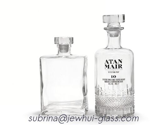 Bom preço DECANTADOR DE VIDRO 750ml, GARRAFA DE VIDRO ARMAN BRADY XO, VODKA, UÍSQUE, GARRAFA DE VIDRO RETÂNGULO PRENIUM on-line