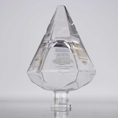 Bom preço Diamond Shaped Decanter lustrado decalque 1000ML 700ml 21.5mm Crystal White on-line